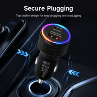 Chargeur de voiture USB C 60W PD 30W GaN à charge rapide, adaptateur d'alimentation pour véhicules pour téléphones mobiles