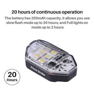 ضوء تحذير وتنقل للطائرات بدون طيار Ulanzi <span class=keywords><strong>DR</strong></span>-01 مع مصدر ضوء أحمر وأخضر وأبيض، مرئي بزاوية 360 درجة - Product Image 5