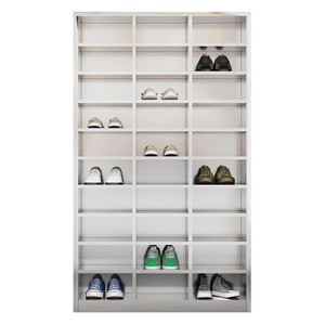 Stainless Steel Shoe <b>Cabinet</b> Multi Layer Multi Compartment Cleanroom Employee Storage Rack Standing Type 9 Layers - Product Image 5