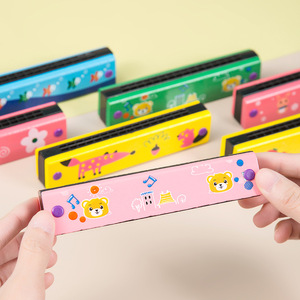 Armónica de madera para niños, 16 piezas, instrumento musical de doble fila para niños, juguete de educación temprana, edad de 2 a 4 años, Unisex - Product Image 1