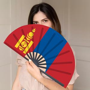 <span class=keywords><strong>Drapeau</strong></span> mongol Ventilateur de poche 33cm Caractéristiques de la culture des prairies Ventilateur culturel à thème nomade réglable portable - Product Image 5