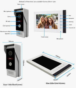 Offre Spéciale 7 pouces écran tactile 1080p interphone vidéo interphone filaire interphone vidéo porte téléphone, Ahd avec caméra pour Villa maison - Product Image 5