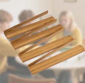 4 क्लासिक अमेरिकी महाजोंग रैक प्राकृतिक लकड़ी के रंग चुंबकीय पुशर 45.8 सेमी लंबाई के कमरे के कार्यालय के लिए - Product Image 6