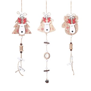 Nuevos Adornos de Campanas de Reno de Madera, Decoración Colgante para Árbol de Navidad y Accesorio para Árbol de Navidad - Product Image 4