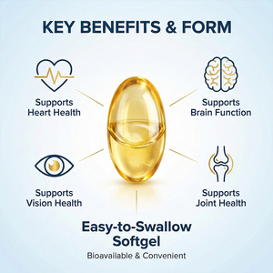 Complément Alimentaire en Capsules Molles, Soin des Yeux, Renforcement de l'Immunité, <span class=keywords><strong>Huile</strong></span> de Foie de Morue, Glycérine Végétale, Capsules de Gélatine - Product Image 5