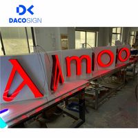 Enseigne lumineuse LED 3D personnalisée en acier inoxydable DakeSign avec design gratuit pour la publicité de restaurant, panneau directionnel à télécommande