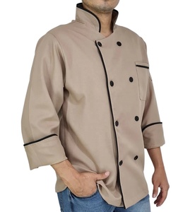 เสื้อเชฟผ้าฝ้ายแขนยาวสำหรับผู้ชาย ปรับแต่งโลโก้และผ้าได้ ชุดยูนิฟอร์มเชฟผู้ชาย เสื้อครัวมืออาชีพสำหรับผู้ชาย รับผลิตแบบ OEM - Product Image 2