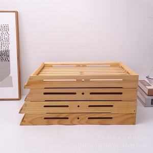 Pine Wood <b>Tea</b> <b>Tray</b> Rectangular Natural Color Drainage Design For Drinking <b>Tea</b> - Product Image 3