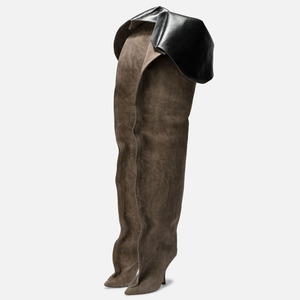 <span class=keywords><strong>Stivali</strong></span> da <span class=keywords><strong>donna</strong></span> super larghi sopra il ginocchio con punta a punta, stivaletti <span class=keywords><strong>lunghi</strong></span> larghi, scarpe con tacco alto in denim a gamba larga - Product Image 6