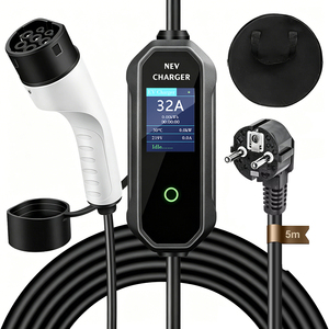 SUPERGENIE ZD01 220V AC Tipo 2 EV 7kW Estación de Carga Rápida Ajustable con Cable de 5m IP55 Nueva - Product Image 1