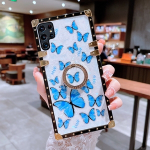Étui de protection fantaisie avec motif papillon pour <span class=keywords><strong>Samsung</strong></span> <span class=keywords><strong>Galaxy</strong></span> S21FE S22 S23 Plus, pour <span class=keywords><strong>Galaxy</strong></span> A73 5G avec béquille - Product Image 4