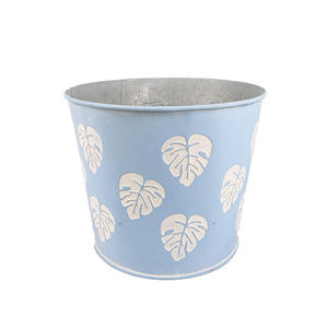 中国批发现代规则图案有定制压花锌花盆 - Product Image 3