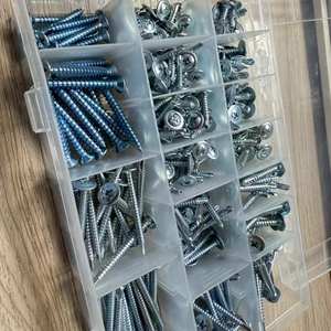 Vis autoperceuses pour cloisons sèches, vis d'installation pour fibres, outils de quincaillerie, jeu de vis avec emballage en boîte plastique - Product Image 4