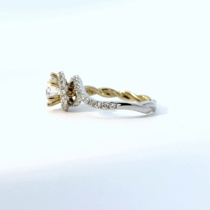 Custom Lab Grown Diamond IGI Certified Classic Beauty <b>Rose</b> Gold Plated Prong Set Wedding Party <b>Infinity</b> Ring - Product Image 2