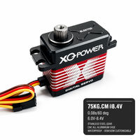 Voiture RC à l'échelle 1/5, 4x4, servo XQ-POWER XQ-BLS8175D, couple élevé de 75 kg, étanche, engrenages en aluminium CNC et acier inoxydable, 8,4 V, OEM