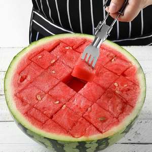 Dual-Use 2-in-1 Stainless Steel Portable <b>Watermelon</b> Cutter Sharp Easy Carry Double Head Knife <b>Slicer</b> Tool Multi-Purpose Metal - Product Image 2