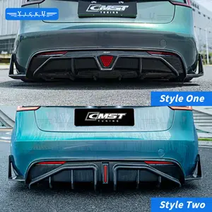 CMST Carbon Fiber Front Lip Side Skirt Rear Lip Spoiler Engine Hood Suitable For The 2023 Refreshed Tesla Model 3