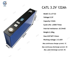 原装CATL电池芯 3.2V 122Ah LiFePO4方形电池芯 长寿命LFP电池芯 适用于电动汽车、房车、储能系统电池组 - Product Image 5