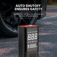 Compresseurs portables MINI sans fil, gonfleur de pneus, compresseur d'air pour voiture, vélo, ballon avec batterie externe, lumière LED 2000mAh*3