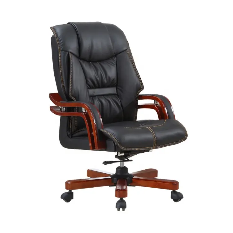 Chaise de luxe pivotante en cuir pour le bureau, vente en gros, populaire
