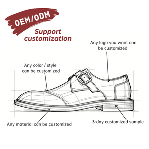 OEM/ODM Manufacturer Custom Design Men's Business Formal Buckle Strap Loafers Comfort Autumn Breathable Anti-Slip Wedding <b>Shoes</b> - Product Image 1