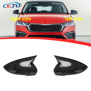 2 unids/set cubierta de espejo retrovisor lateral de coche estilo de bocina para <span class=keywords><strong>Skoda</strong></span> <span class=keywords><strong>Octavia</strong></span> <span class=keywords><strong>2021</strong></span> - Product Image 1