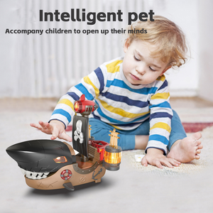 <span class=keywords><strong>Bateau</strong></span> <span class=keywords><strong>pirate</strong></span> <span class=keywords><strong>requin</strong></span> 2-en-1 lumineux et électrique avec mât oscillant, projecteur rouge, rotation automatique, jouet musical LED pour enfants - Product Image 4