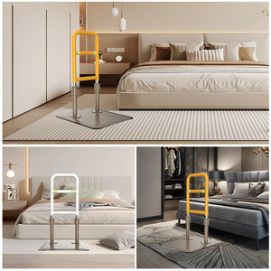 Barandilla de Cama Ky-5301A de Acero Inoxidable, Altura Ajustable de 72-91 cm, para Asistencia a Personas Mayores, Instalación sin Perforación - Product Image 5