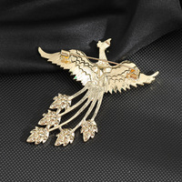Broche speld uit Chinese fabriek Valentijnsdag mode kristallen strass broche legering emaille strass feniks