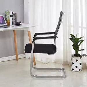 समकालीन आधुनिक स्वागत कुर्सी उच्च पीठ कपड़े जाल सम्मेलन कक्ष कार्यालय की कुर्सी स्टेनलेस स्टील पैरों के साथ - Product Image 4