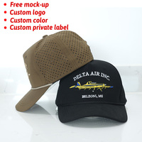 Casquette de golf respirante en maille perforée au laser avec broderie personnalisée de haute qualité, modèle 355 Richard Son, casquette de sport, casquette de baseball style trucker
