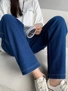 Nouveauté Pantalon Harem ample et respirant à taille haute en tissu de coton vintage, longueur totale, uni, pour femmes - Product Image 4