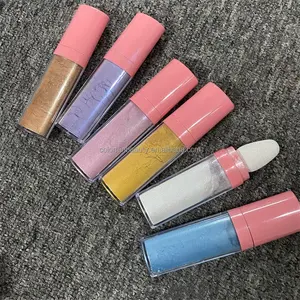 Custom Logo Cosmetic Shimmer Whole Body Face Loose Highlighter Fairy Make Up Patting Powder Wholesale Vegan Highlighter Makeup