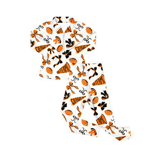 Custom Design Kids Girls Athletic Wholesale Clothing High Quality Sport Team <b>Long</b> Sleeve Pullover <b>Top</b> With <b>Leggings</b> Outfit - Product Image 2