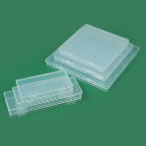กล่องพลาสติก PP ใส ขนาด 12x12x1.1 ซม. รูปทรงสี่เหลี่ยมผืนผ้า พร้อมฝาปิด สำหรับบรรจุภัณฑ์ทั่วไปสำหรับสินค้าขนาดเล็ก - Product Image 1
