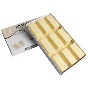 공장 Oem 라벨 브라질 맛 제모 왁스 500g 제모 용 하드 왁스 블록 선물 상자