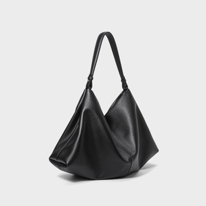 Sac Hobo en Cuir Véritable pour Femme, Grande Capacité, Sac à Bandoulière en Cuir de Vachette Fendu, Sac à Main Minimaliste et Décontracté - Product Image 4