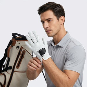 Nouveauté : Gants de golf en cuir d'agneau véritable, doux, durables, respirants, avec grip personnalisable, couleur et logo, antidérapants, pour hommes, sport - Product Image 1