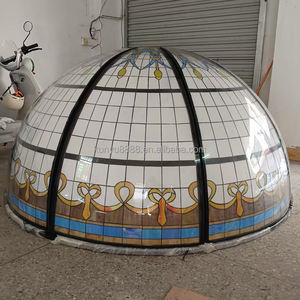 Cúpula de Vidrio Tiffany Estilo Europeo Sólido Personalizada de Fábrica China, Alta Transmitancia de Luz, Decoración para Gimnasio y Exteriores - Product Image 2