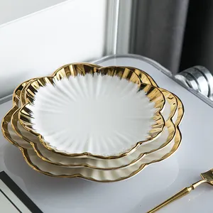 Kitchen Modern Rustic Serving Dishes Ceramic Dinner Plates Set of 8,9,10 inch Dish Set