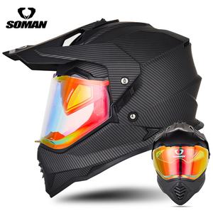 Casques de moto ECE22.06 SOMAN M10 Rally Casco, casques de cyclisme pour vélo, état neuf, mousse ABS, OEM ODM, agent de vente international - Product Image 4