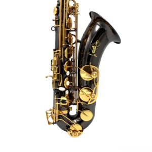Saxofón Tenor Profesional en Si Bemol de Eastern Music, Acabado Brillante en Níquel Negro con Llaves Doradas - Product Image 5