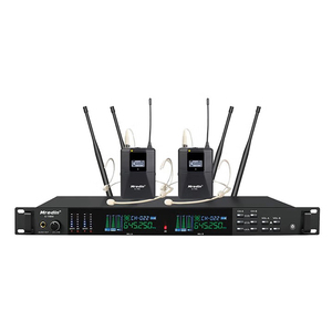 ميكروفون لاسلكي ثنائي القناة للأداء والخطابة، ميكروفون ديناميكي متعدد الاتجاهات، ميكروفون معدني بتنوع حقيقي - Product Image 2