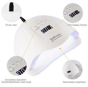 Lámpara <span class=keywords><strong>de</strong></span> <span class=keywords><strong>Uñas</strong></span> LED UV Sun X5 Plus <span class=keywords><strong>de</strong></span> 80W con 36 LED para <span class=keywords><strong>Secado</strong></span> y Curado <span class=keywords><strong>de</strong></span> <span class=keywords><strong>Uñas</strong></span> <span class=keywords><strong>de</strong></span> Gel UV, Máquina <span class=keywords><strong>de</strong></span> Fototerapia <span class=keywords><strong>de</strong></span> <span class=keywords><strong>Uñas</strong></span> - Product Image 2