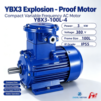 Moteur à induction antidéflagrant YBX3 380V 4 pôles 0,75 CV 1 CV 1,5 CV 2 CV 3 CV 4 CV, moteur électrique AC IP55