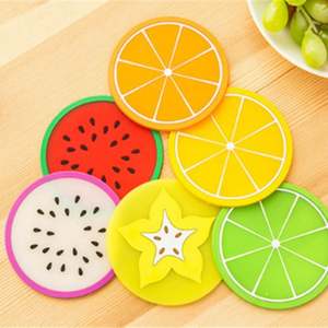 ที่รองแก้วฉนวนกันความร้อนซิลิโคนกันลื่นที่รองแก้วผลไม้แผ่นรองแก้วสำหรับเครื่องดื่มแผ่นบางน่ารักสำหรับบาร์ห้องครัวและลานบ้าน - Product Image 3