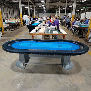 QINLONG الفاخرة تكساس طاولة البوكر الفولاذ المقاوم للصدأ أدى القمار الإلكترونية <span class=keywords><strong>Mahjong</strong></span> تخصيص لوازم القمار كازينو - Product Image 2