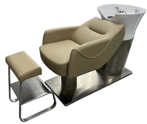 Luxury Modern <b>LED</b> Light Portable Shampoo <b>Bed</b> High-Density Foam Reclining Hair Washing Chair for Spa Salon Hotel Use - Product Image 1