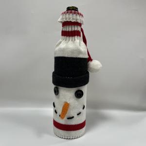 Nhà Máy Bán buôn giáng sinh chai rượu vang bao gồm giáng sinh Áo len đan chai rượu vang trang trí Bìa - Product Image 6