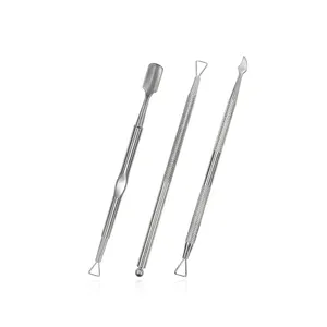 Stainless Steel Nail Supplies For Professionals #GH10 Cuticle Pusher And Cutter Triangle Nail Cuticle Pusher